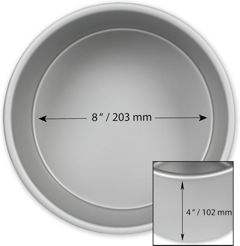 PME Professional Aluminum Baking Pan Round 8 x 4 - Image 2
